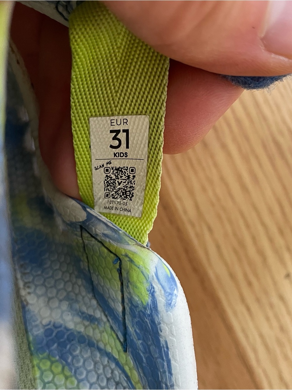 Vivo Barefoot Kids Blue and Lime Ultra Bloom Shoes - Picture 5 of 10